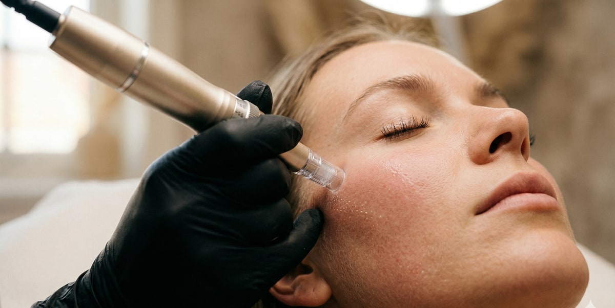 Microneedling für Kollagen-Induktion und Hautverjüngung, Symbolfoto